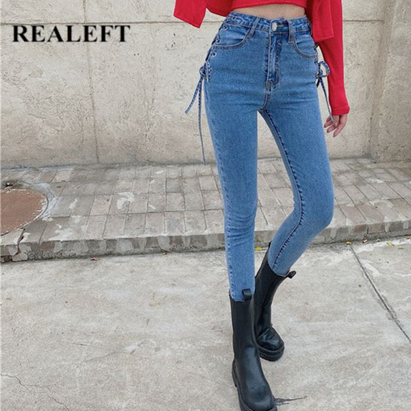autumn elastic high waist jeans women korean style slim cross design fashion lady pencil pants female 210428, Blue
autumn elastic high waist jeans women korean style slim cross design fashion lady pencil pants female 210428, Blue