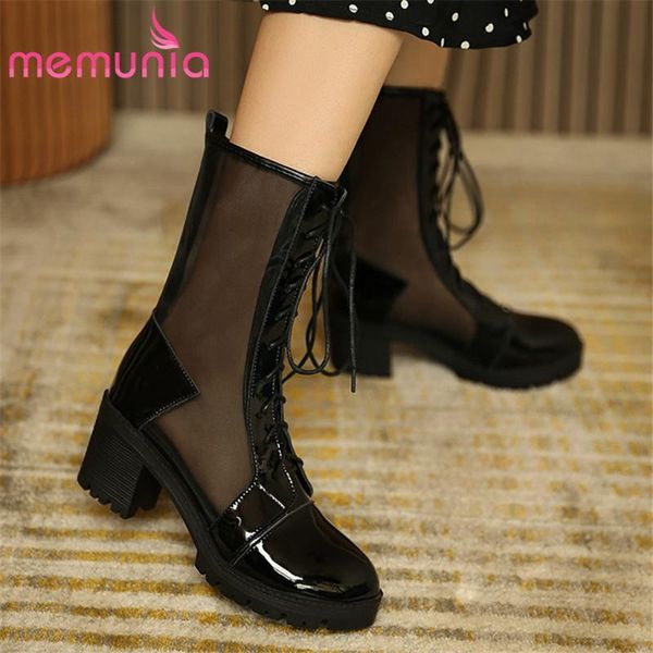 boots memunia 2021 summer mesh women thick heel casual shoes round toe lace up fashion ankle female black
boots memunia 2021 summer mesh women thick heel casual shoes round toe lace up fashion ankle female black