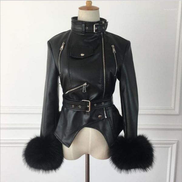 zipper stitching fur sleeve pu jacket 2021 autumn female motorcycle leather short paragraph slim wq1162 women's & faux, Black
zipper stitching fur sleeve pu jacket 2021 autumn female motorcycle leather short paragraph slim wq1162 women's & faux, Black