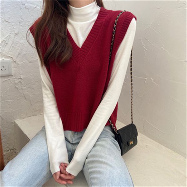 women's vests moda coreana blusas femininas casuais gola v sem mangas colete solto pulôver feminino zy4765 6zfm, Black;white
women's vests moda coreana blusas femininas casuais gola v sem mangas colete solto pulôver feminino zy4765 6zfm, Black;white
