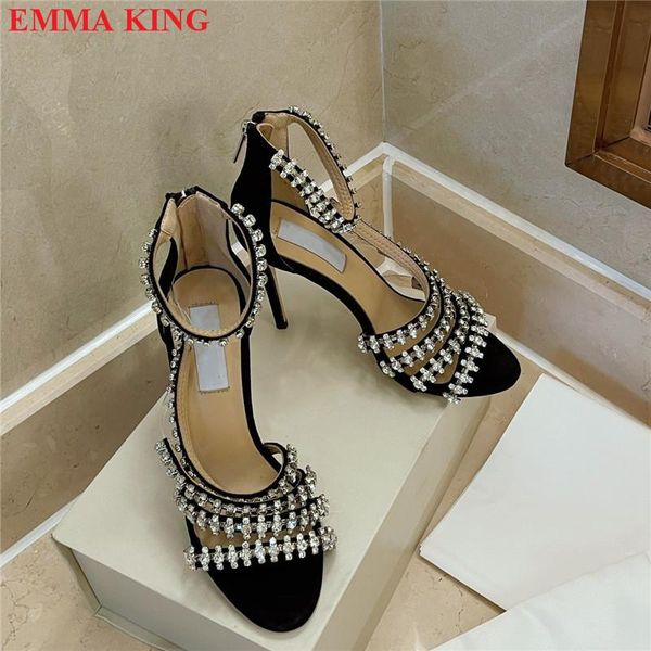 dress shoes summer crystal party high heels sandals women fashion rhinestone cut outs wedding ladies ankle strap gladiator, Black
dress shoes summer crystal party high heels sandals women fashion rhinestone cut outs wedding ladies ankle strap gladiator, Black