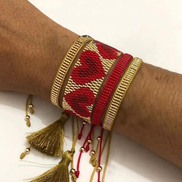 charm bracelets go2boho fashion handmade miyuki jewelry red heart set beads bracelet for women gift gold color mexican pulseras femme, Golden;silver
charm bracelets go2boho fashion handmade miyuki jewelry red heart set beads bracelet for women gift gold color mexican pulseras femme, Golden;silver