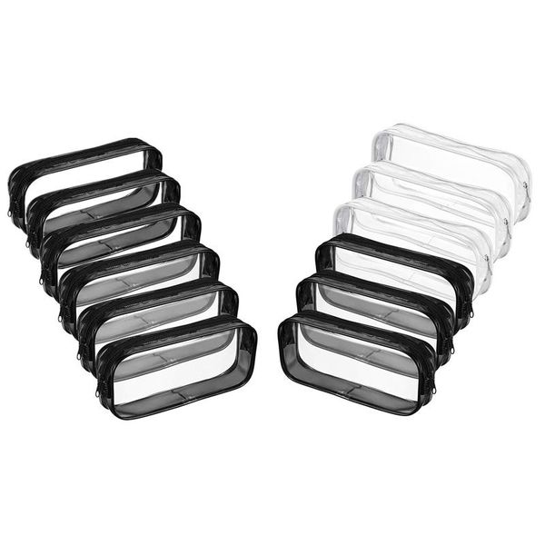 pieces clear pvc pen pencil case with zipper, transparent bag makeup pouch(black and white&black) bags
pieces clear pvc pen pencil case with zipper, transparent bag makeup pouch(black and white&black) bags