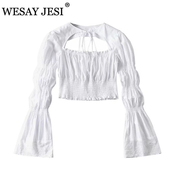 2021 summer ladies french puff sleeve sweet hollow lace-up thin waist short long-sleeved t-shirt women's, White
2021 summer ladies french puff sleeve sweet hollow lace-up thin waist short long-sleeved t-shirt women's, White