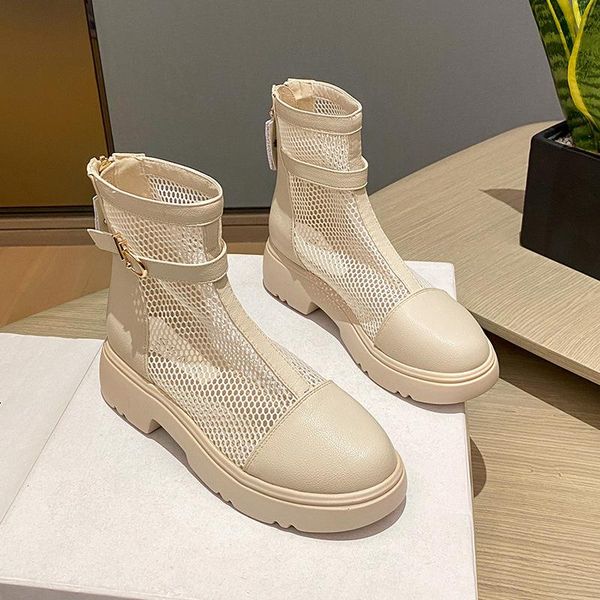 boots 2021 mesh zipper ankle strap buckle hollow out ladies shoes fashion spring summer platform thick sole block heels women, Black
boots 2021 mesh zipper ankle strap buckle hollow out ladies shoes fashion spring summer platform thick sole block heels women, Black