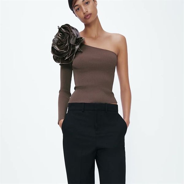 women elastic knited cropped za blouses autumn vintage asymmetric neck long sleeve female shirts blusas chic 210422, White;black
women elastic knited cropped za blouses autumn vintage asymmetric neck long sleeve female shirts blusas chic 210422, White;black