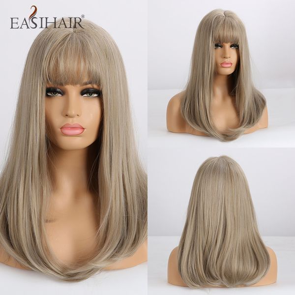 medium straight brown synthetic wigs with bangs for women natural daily wig high density heat resistant wigs, Black
medium straight brown synthetic wigs with bangs for women natural daily wig high density heat resistant wigs, Black