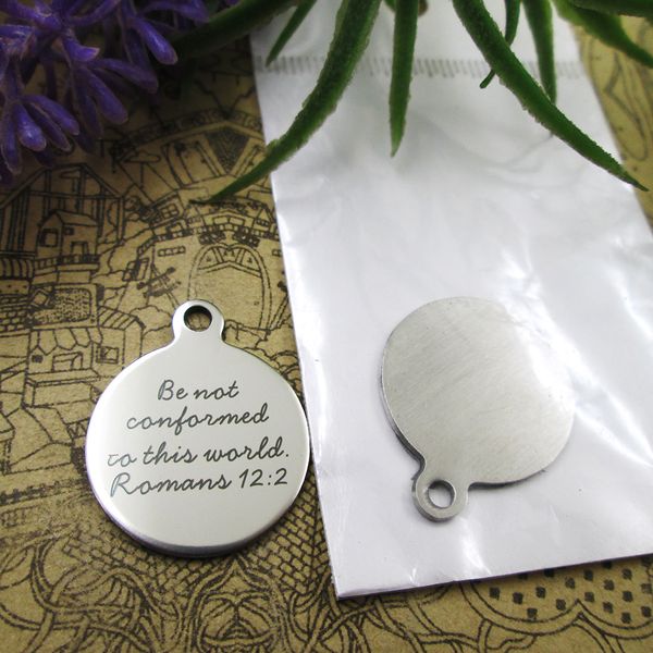 40pcs--stainless steel charms"be not conformed to this world. romans 12:2" more style choosing diy pendants fo necklace, Bronze;silver
40pcs--stainless steel charms"be not conformed to this world. romans 12:2" more style choosing diy pendants fo necklace, Bronze;silver