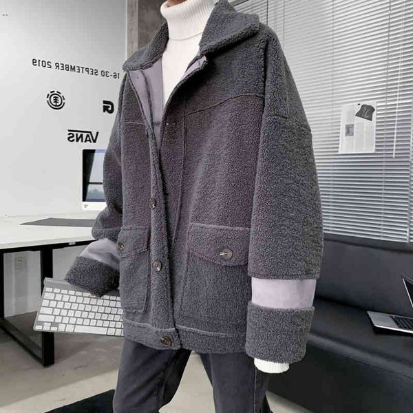 winter thick lamb wool jacket men's warmth fashion retro lapel men wild loose korean short coat mens clothes m-2xl, Black;brown
winter thick lamb wool jacket men's warmth fashion retro lapel men wild loose korean short coat mens clothes m-2xl, Black;brown