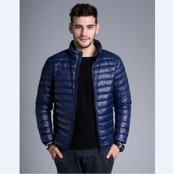men's down jacket send for casual brand windproofwinter warm coat 000e, Black