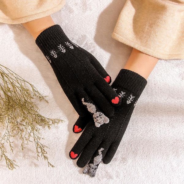 five fingers gloves winter women warm stretch knit touch screen glove female jacquard cartoon cat plus plush thick double layer driving mitt, Blue;gray
five fingers gloves winter women warm stretch knit touch screen glove female jacquard cartoon cat plus plush thick double layer driving mitt, Blue;gray