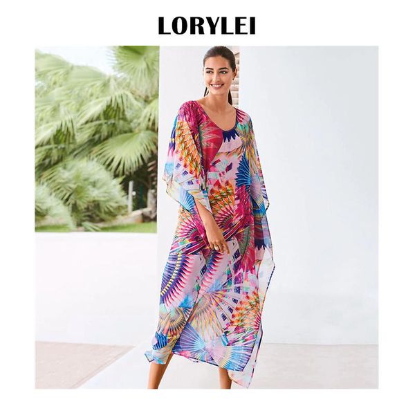 sheer bikini cover-ups bohemian printed loose summer beach dress chiffon tunic women wear swim suit cover up n1061 women's swimwear, White;black
sheer bikini cover-ups bohemian printed loose summer beach dress chiffon tunic women wear swim suit cover up n1061 women's swimwear, White;black