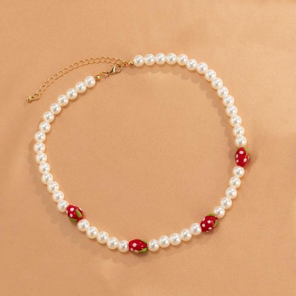 chokers purui y2k pearl fruit beads choker necklace for women fashion charms beaded chain necklaces on the neck boho jewelry 2021 collar, Golden;silver
chokers purui y2k pearl fruit beads choker necklace for women fashion charms beaded chain necklaces on the neck boho jewelry 2021 collar, Golden;silver