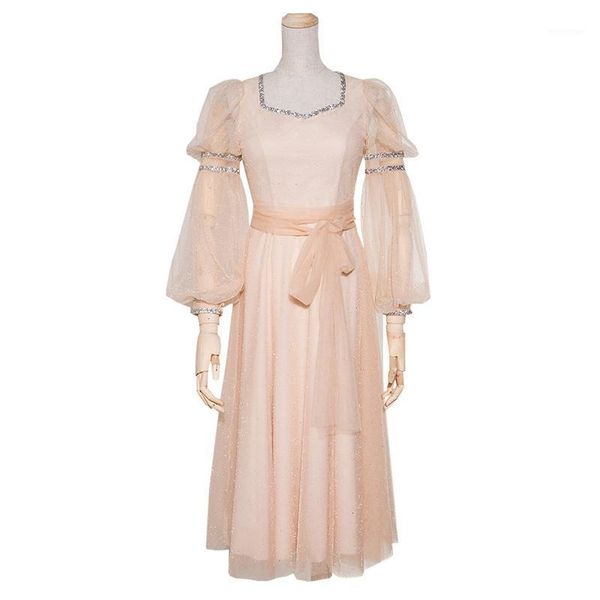 sparkly glitters rhinestone dress square neck long sleeved bow belt mid-calf empire nude mesh elegant princess party casual dresses, Black;gray
sparkly glitters rhinestone dress square neck long sleeved bow belt mid-calf empire nude mesh elegant princess party casual dresses, Black;gray