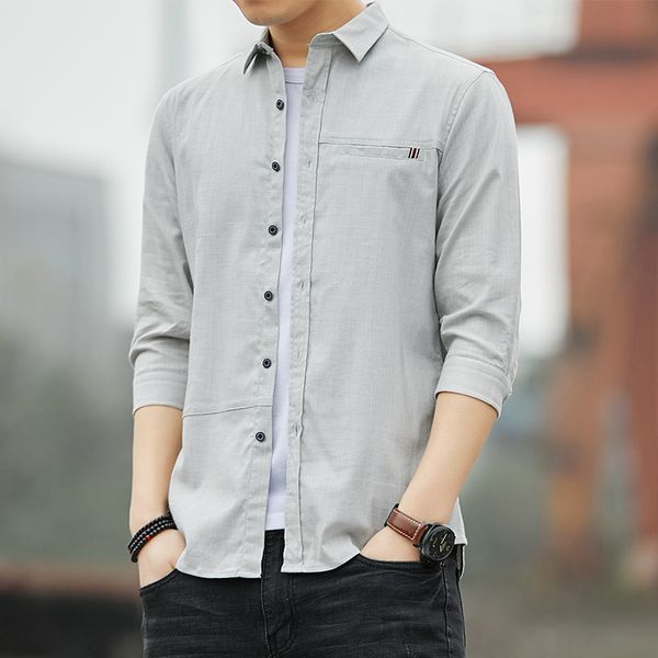 fish wooden spring and summer shirt popular new style 7 / 3 sleeve fashion casual slim fit young men's, White;black
fish wooden spring and summer shirt popular new style 7 / 3 sleeve fashion casual slim fit young men's, White;black