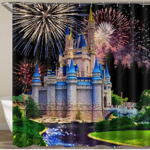 shower curtain,fairytale castle landscape fireworks floral river,polyester fabric waterproof bath curtains hooks included - 72 x
shower curtain,fairytale castle landscape fireworks floral river,polyester fabric waterproof bath curtains hooks included - 72 x