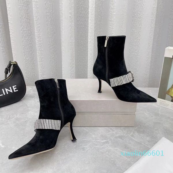 diamond buckle fashion boots for women pointed toe party for women high thin heels designer shoes luxury brand chic, Black
diamond buckle fashion boots for women pointed toe party for women high thin heels designer shoes luxury brand chic, Black