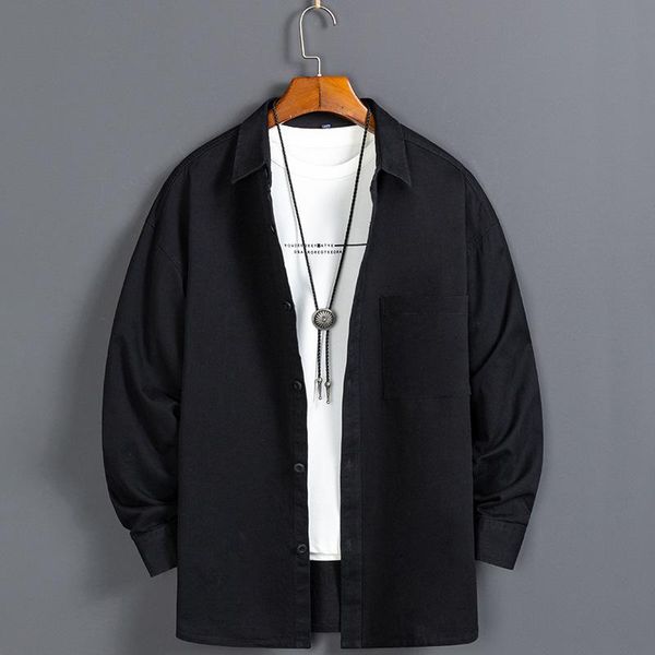 men's casual shirts japanese workwear jacket mens shirt cotton thick loose fashion business trend men clothing, White;black
men's casual shirts japanese workwear jacket mens shirt cotton thick loose fashion business trend men clothing, White;black
