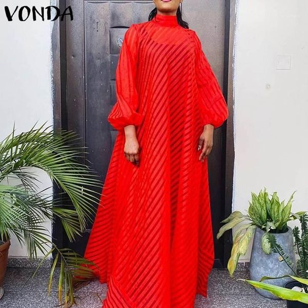 casual dresses women see-through dress 2021 vonda solid color o neck long maxi pleated sleeve party vestido robe longue, Black;gray
casual dresses women see-through dress 2021 vonda solid color o neck long maxi pleated sleeve party vestido robe longue, Black;gray