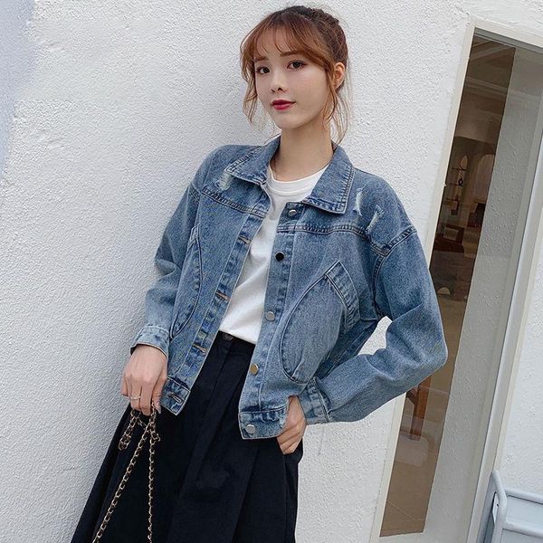 women's jackets korean version of the 2021 jeans coat early spring models female short loose thin wild harajuku wind fashion, Black;brown
women's jackets korean version of the 2021 jeans coat early spring models female short loose thin wild harajuku wind fashion, Black;brown