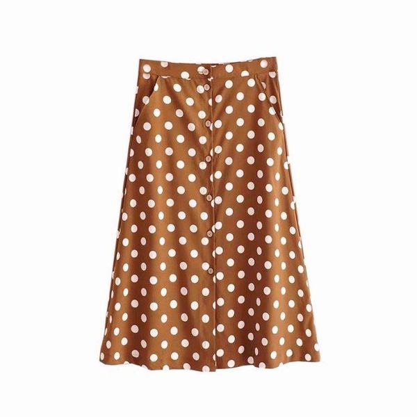 skirts vintage polka dot print skirt for women korea fashion ladies midi boho pockets button, Black
skirts vintage polka dot print skirt for women korea fashion ladies midi boho pockets button, Black
