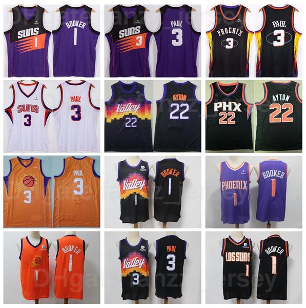 men basketball jersey chris paul 3 devin booker 1 deandre ayton 22 breathable team away black white purple orange for sport fans pure cotton, Black;red
men basketball jersey chris paul 3 devin booker 1 deandre ayton 22 breathable team away black white purple orange for sport fans pure cotton, Black;red