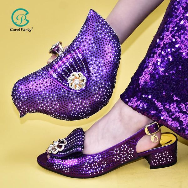dress shoes purple color italian design special style women luxury 2021 low heels for african and bag set, Black
dress shoes purple color italian design special style women luxury 2021 low heels for african and bag set, Black