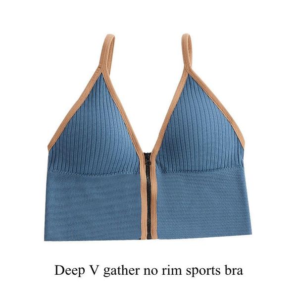 yoga outfit deep v front zipper latex gathered back bra no steel ring fine shoulder strap breathable removable sports underwear
yoga outfit deep v front zipper latex gathered back bra no steel ring fine shoulder strap breathable removable sports underwear