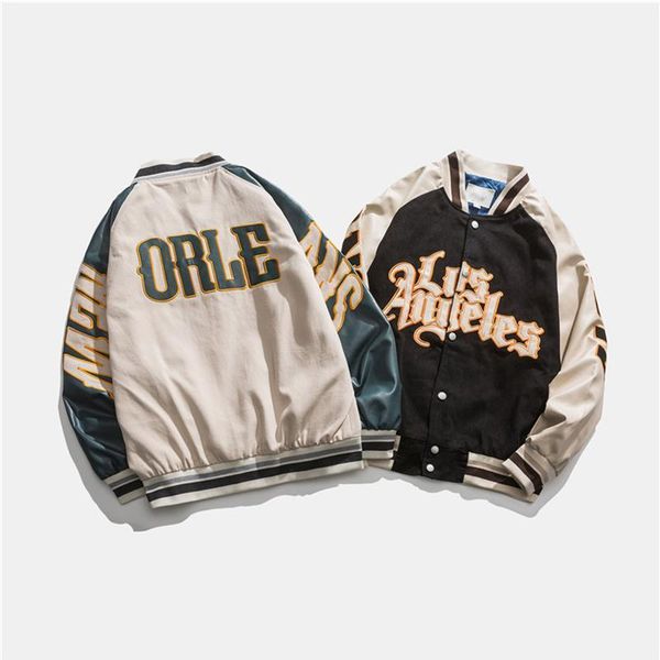 embroidery baseball jacket men harajuku casual patchwork streetwear spring vintage coat college style outwear men's jackets, Black;brown
embroidery baseball jacket men harajuku casual patchwork streetwear spring vintage coat college style outwear men's jackets, Black;brown