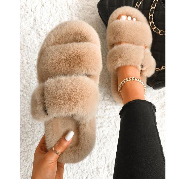 slippers furry fur platform faux slides fluffy flip flops plush house designer flat sandals women's fashion shoes, Black
slippers furry fur platform faux slides fluffy flip flops plush house designer flat sandals women's fashion shoes, Black