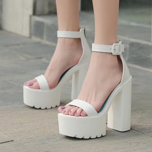 dress shoes summer european and american word buckle 14 cm open toe solid color high heels temperament ladies sandals large size 34-40., Black
dress shoes summer european and american word buckle 14 cm open toe solid color high heels temperament ladies sandals large size 34-40., Black