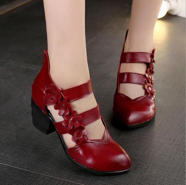 ethnicstyle flower small sharp point genuine leather chunky-heel women's sandals high heel cross straps gladiator dress shoes, Black
ethnicstyle flower small sharp point genuine leather chunky-heel women's sandals high heel cross straps gladiator dress shoes, Black