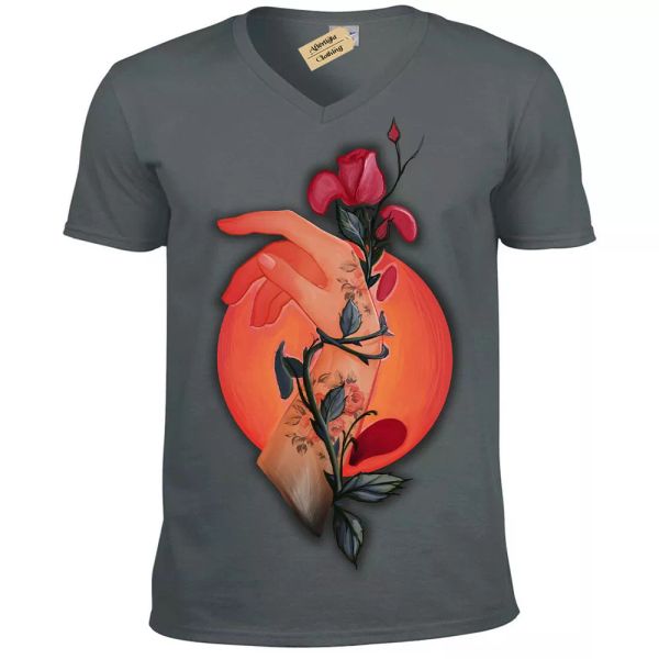 Eden's Rosas Camiseta Hombre Cuello en V, White;black
Eden's Rosas Camiseta Hombre Cuello en V, White;black