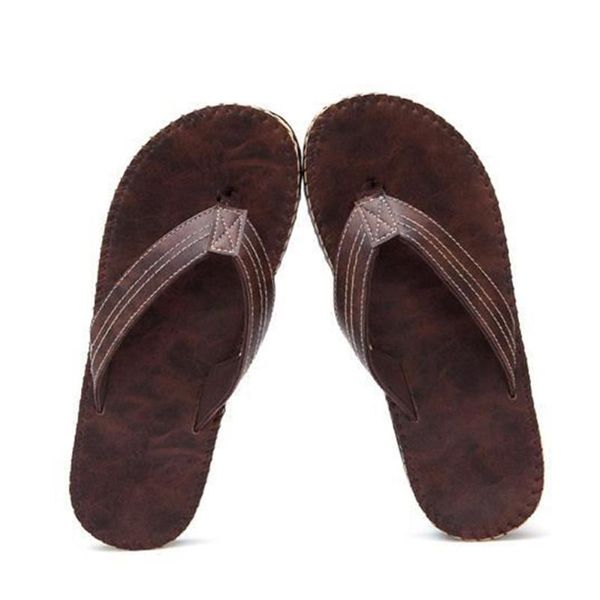 slippers men pu leather wearing flip flops outdoor beach bathing sandals anti-slip flat slipper shoes, Black
slippers men pu leather wearing flip flops outdoor beach bathing sandals anti-slip flat slipper shoes, Black