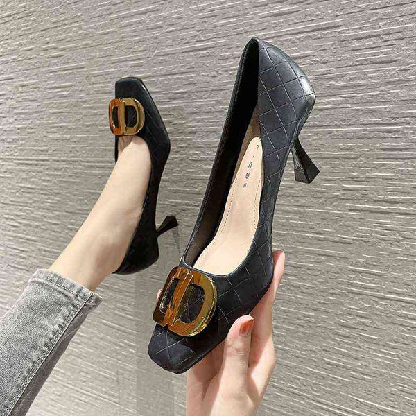 dress shoes high heels 76105 french small square head high heel's 2022 summer celebrity temperament thin heel shallow mouth single shoe, Black
dress shoes high heels 76105 french small square head high heel's 2022 summer celebrity temperament thin heel shallow mouth single shoe, Black