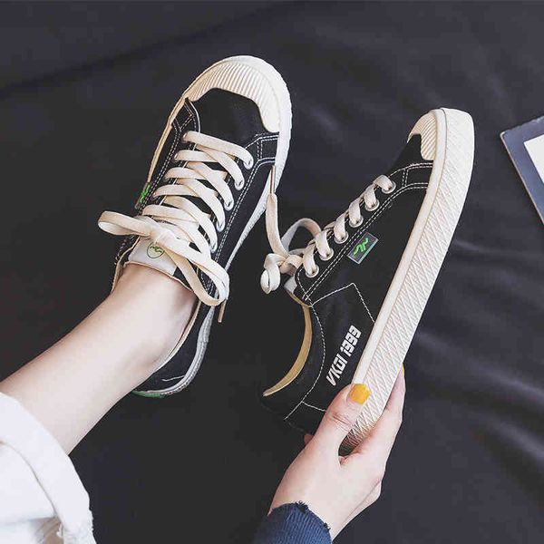 dress shoes mode shoes canvas woman spring summer fashion female casual apartment style rc05, Black