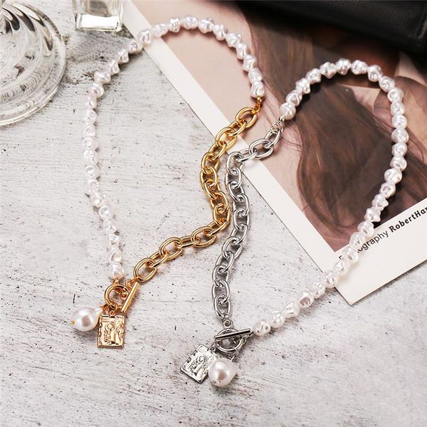 chokers punk irregular pearl chain choker necklace for women asymmetric lock pendant necklaces 2021 trend jewelry, Golden;silver
chokers punk irregular pearl chain choker necklace for women asymmetric lock pendant necklaces 2021 trend jewelry, Golden;silver