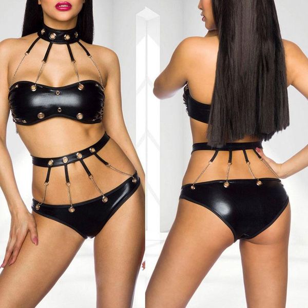 bras sets faux leather lingerie set costume uniform for women bra with panties 2 pcs vinyl, Red;black
bras sets faux leather lingerie set costume uniform for women bra with panties 2 pcs vinyl, Red;black