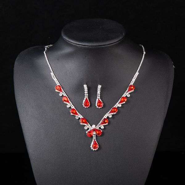 earrings & necklace 2021 luxury water drop rhinestone two set shiny fashion elegant women bridal wedding jewelry accessories, Silver
earrings & necklace 2021 luxury water drop rhinestone two set shiny fashion elegant women bridal wedding jewelry accessories, Silver