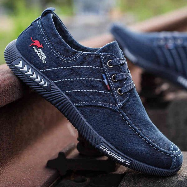 dress shoes fashion denim men canvas male summer mens sneakers slip on casual breathable loafers chaussure homme size 39-44 wiel, Black