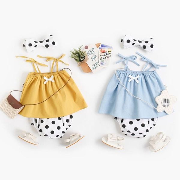 clothing sets toddler baby girls summer 3 piece outfits tie up sleeveless ruffle and polka dot bloomers short pants with headband h055, White
clothing sets toddler baby girls summer 3 piece outfits tie up sleeveless ruffle and polka dot bloomers short pants with headband h055, White