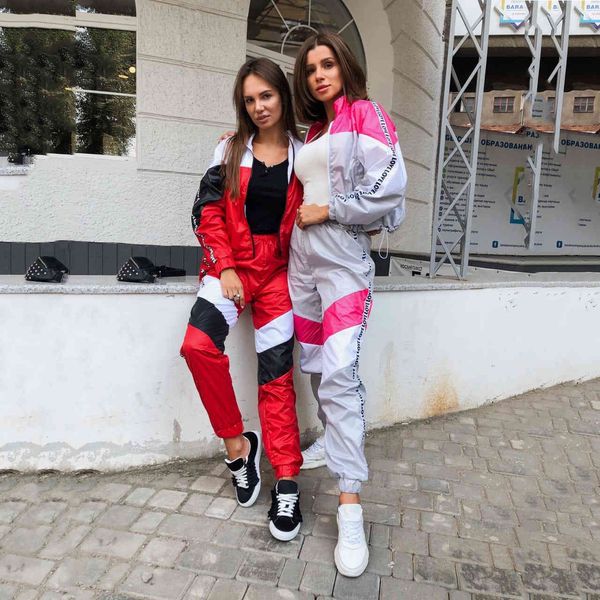 women's tracksuits european and american style clothing trendy contrast color webbing suit casual loose two-piece n8116 57xu, Gray
women's tracksuits european and american style clothing trendy contrast color webbing suit casual loose two-piece n8116 57xu, Gray