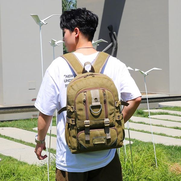 backpack 2021 men's travel canvas shoulder bag large capacity mountaineering adventure durable riding luggag
backpack 2021 men's travel canvas shoulder bag large capacity mountaineering adventure durable riding luggag