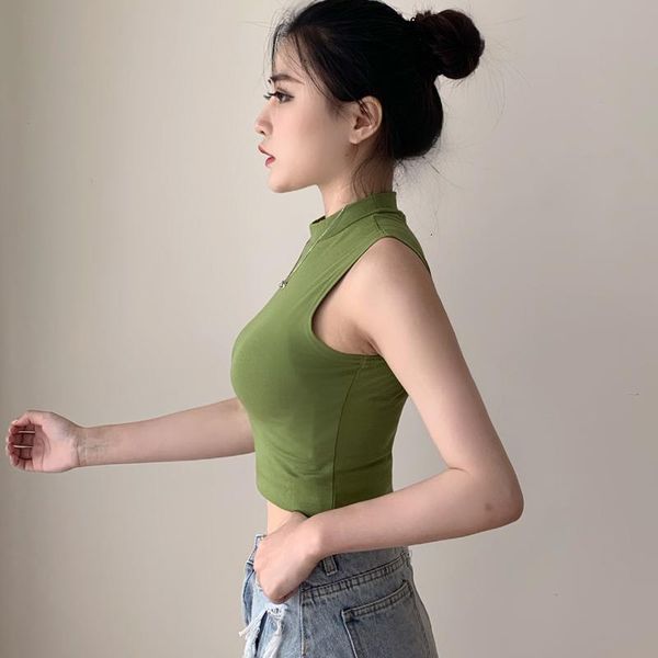 women's tanks & camis gkfnmt summer slim short women sleeveless o-neck crop tank solid black white crop vest green x21m
women's tanks & camis gkfnmt summer slim short women sleeveless o-neck crop tank solid black white crop vest green x21m