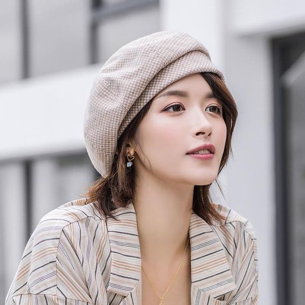 berets brand women wool beret for elegant female winter cotton hats plaid vintage octagonal casual boina autumn girl cap, Blue;gray
berets brand women wool beret for elegant female winter cotton hats plaid vintage octagonal casual boina autumn girl cap, Blue;gray