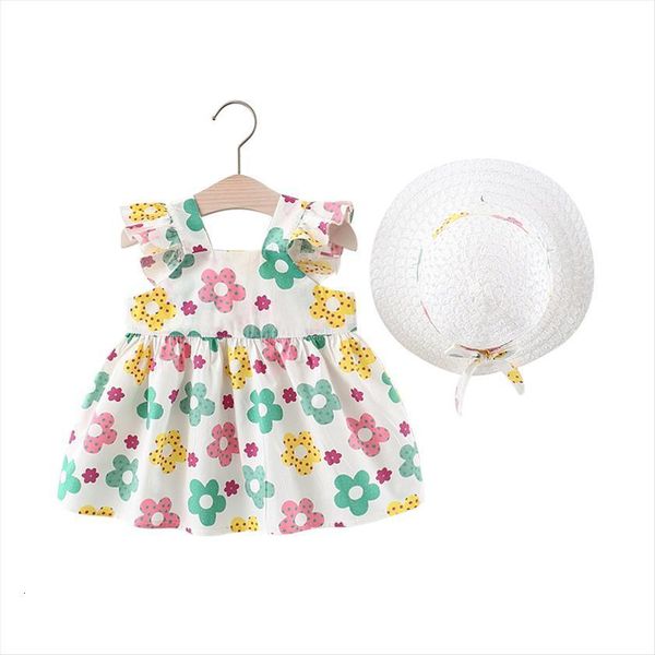 summer toddler girls flower girl dress print baby princess outdoor party sleeveless cute kids cotton with hat, Red;yellow
summer toddler girls flower girl dress print baby princess outdoor party sleeveless cute kids cotton with hat, Red;yellow