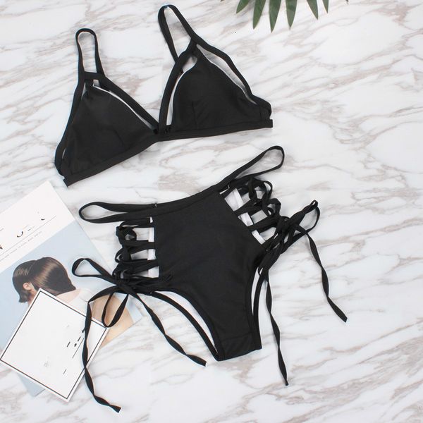 summer bikini women push-up bra swimsuit solid black beachwear bathing suit two-pieces bandage high waist swimwear, White;black
summer bikini women push-up bra swimsuit solid black beachwear bathing suit two-pieces bandage high waist swimwear, White;black