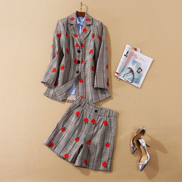 two piece dress european and american women's wear winter style long sleeve shirt jacket embroidered plaid shorts fashion suits mxt6, White
two piece dress european and american women's wear winter style long sleeve shirt jacket embroidered plaid shorts fashion suits mxt6, White