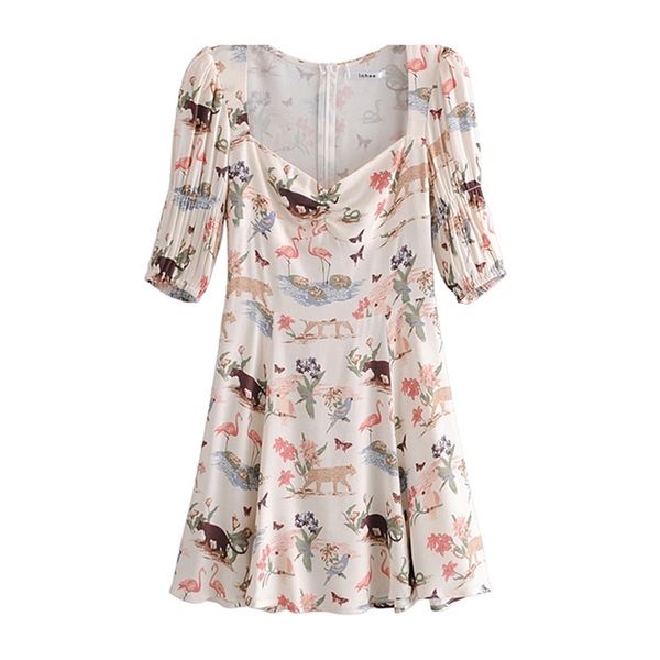 summer mini dress women floral print lantern sleeve fashion female loose soft casual size l 210524, Black;gray
summer mini dress women floral print lantern sleeve fashion female loose soft casual size l 210524, Black;gray