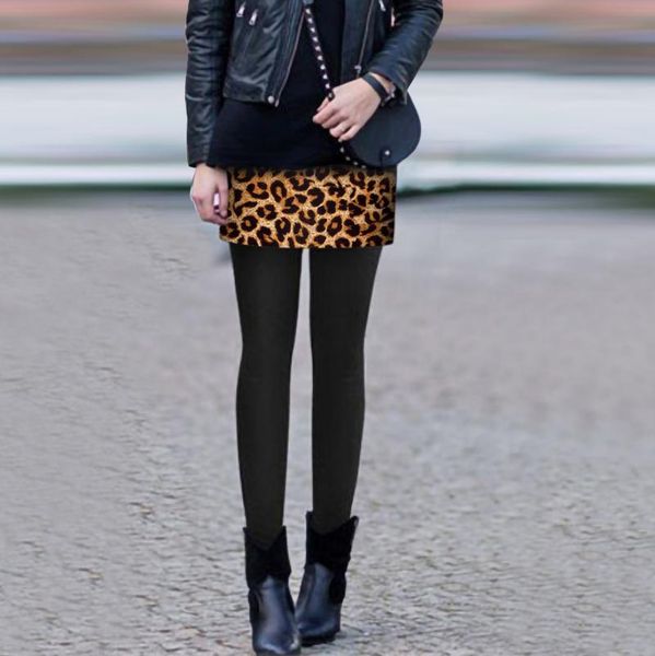 women fake two-piece leggings leopard print ladies high waist slim long pants winter warm casual streetwear skirt #t2q women's, Black
women fake two-piece leggings leopard print ladies high waist slim long pants winter warm casual streetwear skirt #t2q women's, Black